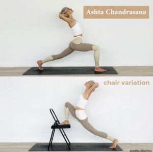 Ashta Chandrasana chair variation